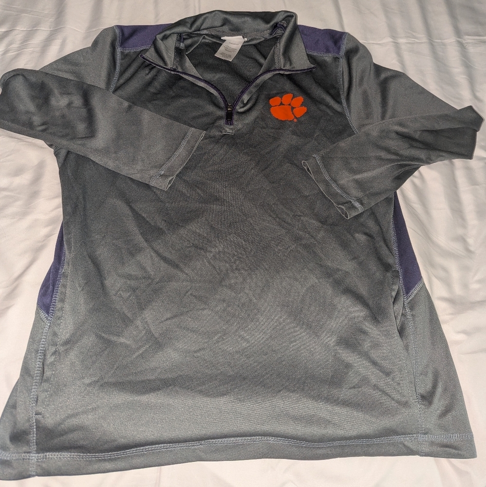 Champion Adult Medium Clemson Tigers Quarter Zip Pullover Sweatshirt